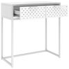vidaXL Console Table White Steel Standard Adjustable Feet