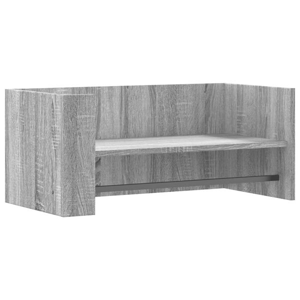 vidaXL Wall Shelf Grey sonoma Engineered wood 27.8 x 13.8 x 12.0 in