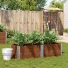 vidaXL Garden Planter Brown Solid pine wood 59.1x19.7x16.1 in Stackable