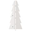 vidaXL Wooden Christmas Tree White Solid pinewood Small