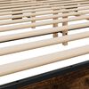 vidaXL Bed Frame Smoked Oak Engineered wood, metal 79.9x79.9 in