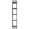vidaXL Bookcase Natural Mango Wood and Black