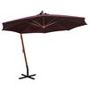 vidaXL Hanging Garden Parasol Bordeaux Red Polyester Large