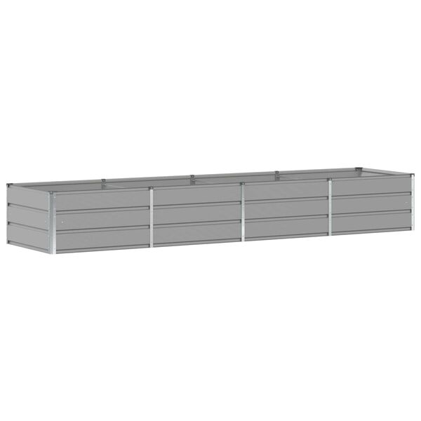 vidaXL Planter Light Grey 125.98 x 31.50 x 17.72 in Steel