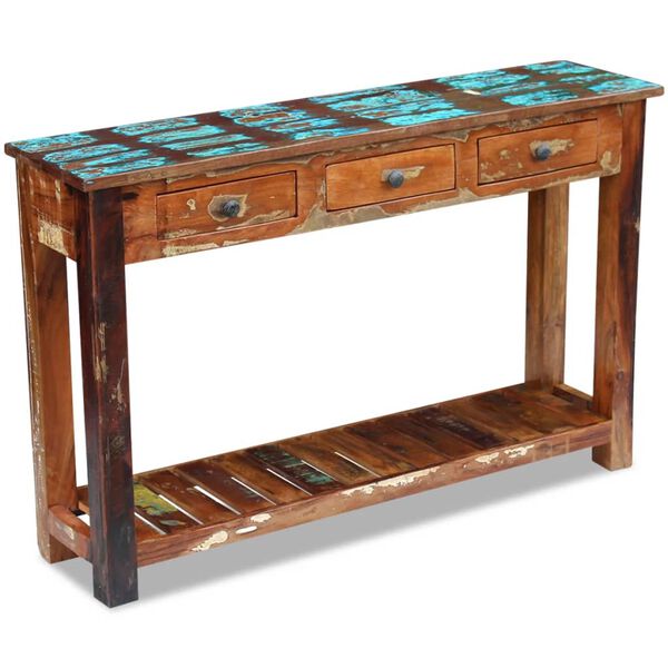 vidaXL Console Table Multicolor Reclaimed wood Large Console Table