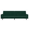 vidaXL Sofa Bed Dark Green Velvet, Wood, Plastic Standard