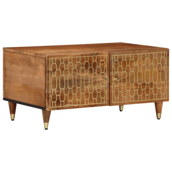vidaXL Coffee Table Honey brown Solid mango wood, iron legs Medium
