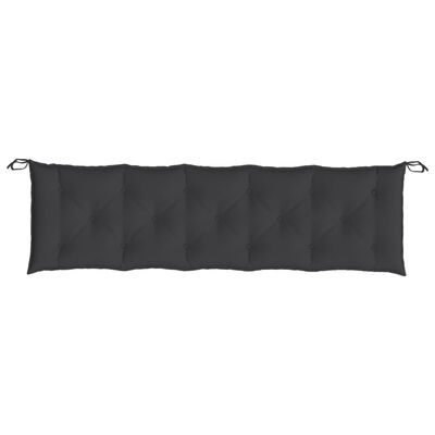 vidaXL Garden Bench Cushions 2pcs Black 70.9"x19.7"x2.8" Oxford Fabric