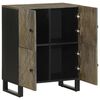 vidaXL Sideboard Black Solid mango wood, engineered wood, metal Medium