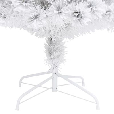 vidaXL Artificial Christmas Tree with LED White 7 ft Fiber Optic