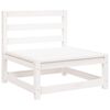 vidaXL Garden Sofa White Solid pine wood Medium Modular Garden Sofa