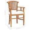 vidaXL Patio Dining Set Set of 4 Natural teak Solid teak wood