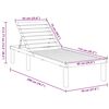 vidaXL Sun Lounger Pine Impregnated Pinewood Large Adjustable Height
