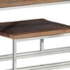vidaXL Console Table Silver, Wood Stainless steel, Solid wood Medium