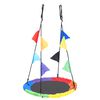 vidaXL Swing Multicolor Oxford fabric, PP mat, Steel 40 in Diameter