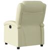 vidaXL Recliner Chair Cream Genuine leather, metal, plywood Single