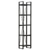 vidaXL Bookcase Black Solid rough mango wood Medium Industrial