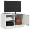 vidaXL TV Cabinet White Cold-rolled steel 26.4x15.4x17.3 in TV Cabinet