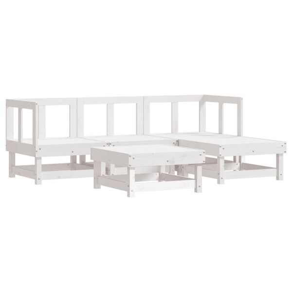 vidaXL Garden Lounge Set White, Anthracite
