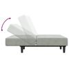 vidaXL Sofa Bed Light gray Velvet (100% polyester), wood, plastic 2-Seater