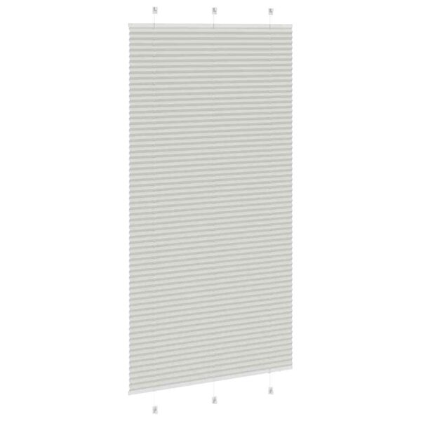 vidaXL Pleated Blind Light grey 100% Polyester 41.3x78.7 in