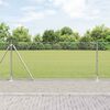vidaXL Fence with Posts Silver 39.4" x 984.3" Steel
