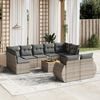 vidaXL Garden Sofa Set Grey PE rattan Medium Modular Garden Sofa Set