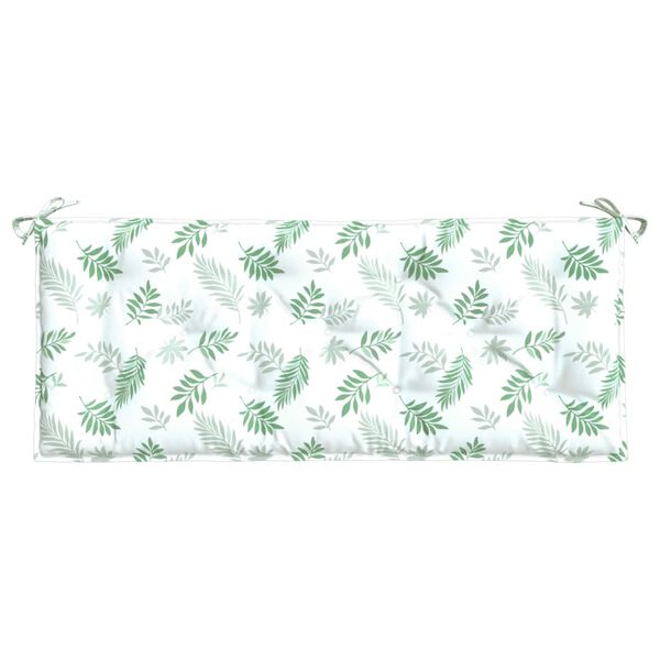 vidaXL Garden Bench Cushion Leaf Pattern 100% Polyester
