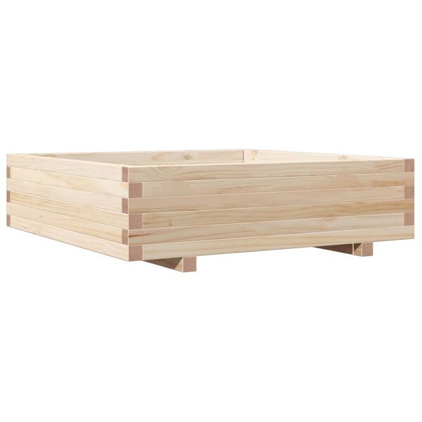 vidaXL Garden Planter Natural Wood Solid Pine Wood Medium Durable