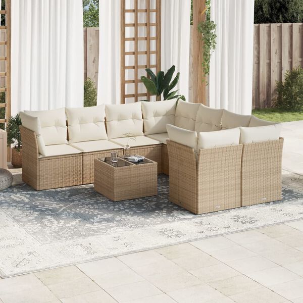 vidaXL Garden Sofa Set Beige