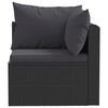 vidaXL Patio Sofa Black