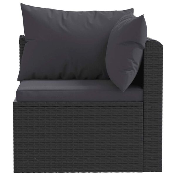 vidaXL Patio Sofa Black