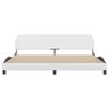 vidaXL Bed Frame White Faux Leather, Metal, Solid Pine Wood, Plywood Full
