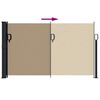 vidaXL Retractable Side Awning Taupe