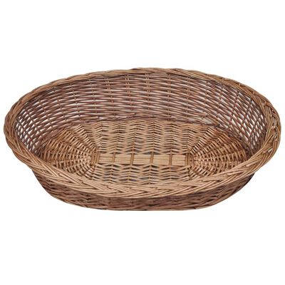 vidaXL Willow Dog Basket/Pet Bed Natural 35.4"