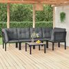 vidaXL Garden Lounge Set Black and Gray