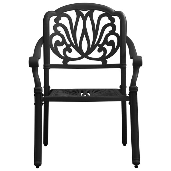 vidaXL Bistro Set Black Cast Aluminum Medium Durable Bistro Set