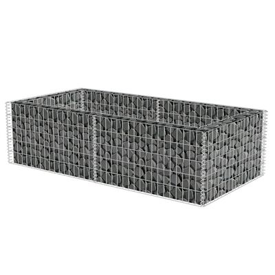 vidaXL Gabion Planter Galvanized Steel 70.9"x35.4"x19.7"