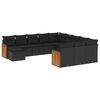 vidaXL Garden Sofa Set Black
