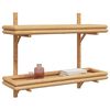 vidaXL Wall Shelf with Shelf Wall-mounted Brown 39 x 26 x 60 cm Bamboo