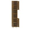 vidaXL Bathroom Cabinet Smoked oak Engineered wood 11.8x11.8x70.5 in