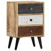 vidaXL Bedside Cabinet Multicolour Solid mango wood Small