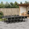vidaXL Garden Dining Set Black, Cream White