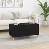 vidaXL Coffee Table Black Engineered wood Standard Adjustable Armrests