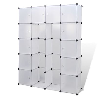 vidaXL Modular Cabinet with 14 Compartments White 14.6"x57.5"x71.1"