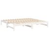 vidaXL Day Bed White Solid pinewood 2x Extendable Day Bed