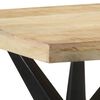 vidaXL Dining Table Natural mango wood Solid mango wood, powder-coated steel