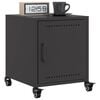 vidaXL Bedside Cabinet Set of 2 Black Cold-rolled steel Bedside Cabinet