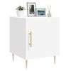 vidaXL Bedside Cabinet Set of 2 White Engineered wood, iron Standard