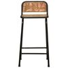 vidaXL Bar Stool Set of 4 Brown and Black Solid Reclaimed Wood, Iron